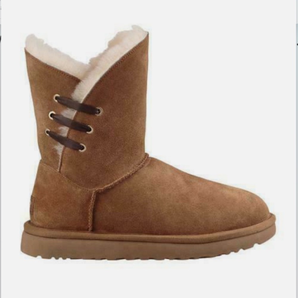 UGG Constantine Genuine Lamb Shearling Lined Boot Chestnut size 11